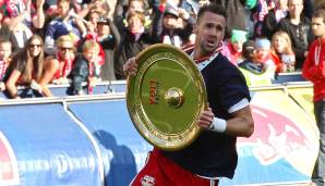 Platz 14: Stefan Maierhofer. 53 Tore in 120 Spielen. Talent ist überbewertet. Der Major schoss Rapid und Salzburg zum Titel. Bereichert die Liga nicht nur als Stürmer, sondern auch als Typ.