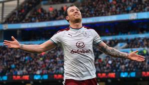 Ashley Barnes bejubelt sein Tor gegen Manchester City