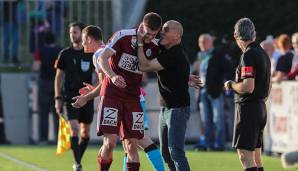 Marko Kvasina mit Ex-Mattersburg-Trainer Klaus Schmidt.