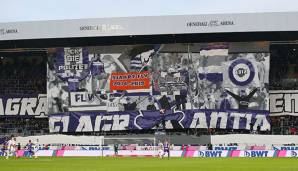 Austria Wien mit einer Fan-Choreographie gegen Sturm Graz