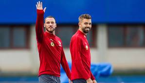 Marko Arnautovic und Lukas Hinterseer beim Training.