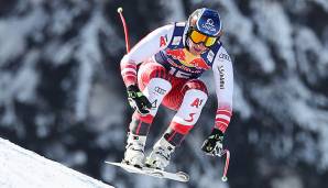 Matthias Mayer knallt eine Bestzeit in den Schnee.