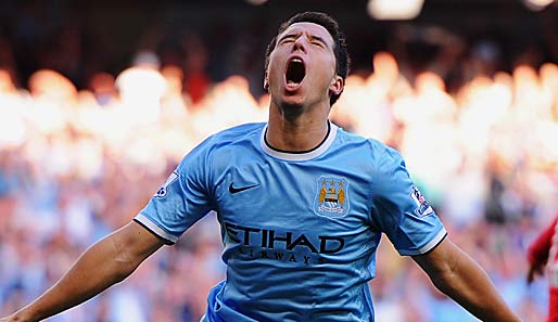 Samir Nasri erzielte kurz nach der Pause das 4:0 für Manchester City