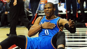 Russell Westbrook ist nach Kevin Durant der zweite Superstar der Thunder, der zuschauen muss