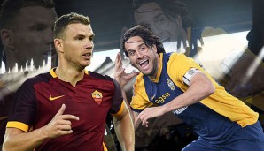 Zwei ehemalige Bundesliga-Stars in der Serie A: Edin Dzeko (l.) und Luca Toni