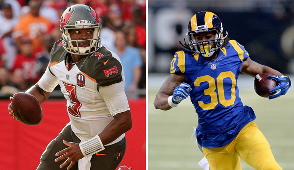 Jameis Winston (l.) gegen Todd Gurley - einer der Beiden könnte der beste Rookie werden