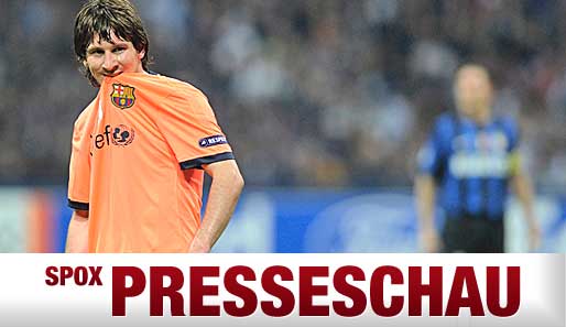 Barcas Lionel Messi muss gegen Inter Mailand einen 3:1-Rückstand aufholen...