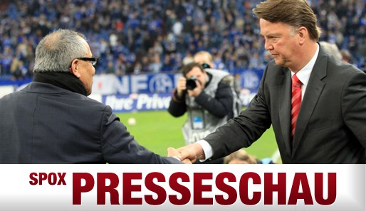 Die Arbeitssituation von Felix Magath (l.) und Louis van Gaal ist offenbar fast dieselbe