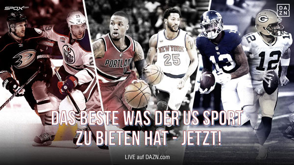 Die Superstars aus NHL, NFL und NBA gibt's live und auf Abruf auf DAZN