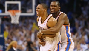 Kevin Durant und Russell Westbrook bekriegen sich