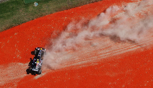 In der Quali fabrizierte Mark Webber den heftigsten Abflug