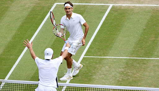 Auch Ablenkungsmanöver von Tommy Haas brachten den Schweizer nicht aus dem Konzept