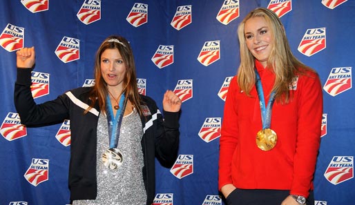 Julia Mancuso (l.) und Lindsey Vonn (beide USA) - Ski alpin