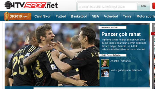 NTV Spor (Türkei): "Die Deutschen ganz locker: Das vorgezogene Finale gewinnt Deutschland!"