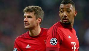 Thomas Müller (l.) und Jerome Boateng haben einen Vertrag bis 2021