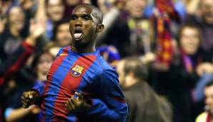 SAMUEL ETO'O: Der Kameruner stand zwischen 1997 und 2000 im Real-Kader, schaffte den Durchbruch allerdings nicht. Bei Barca lief es von 2004 bis 2009 hingegen deutlich besser.