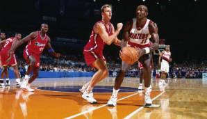 Platz 20: CLYDE DREXLER - 25 Triple-Doubles in 1.086 Spielen - Trail Blazers, Rockets