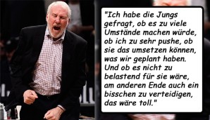 "Ich habe die Jungs gefragt, ob es zu viele Umstände machen würde, ob ich zu sehr pushe, ob sie das umsetzen können, was wir geplant haben. Und ob es nicht zu belastend für sie wäre, am anderen Ende auch ein bisschen zu verteidigen, das wäre toll."