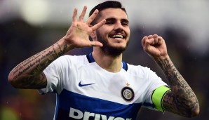 Platz 10: Mauro Icardi, Inter Mailand, Vertrag bis 2019, Transfersumme 49,9 Mio. Euro. Der Argentinier bringt es bislang auf 57 Serie-A-Tore bei 122 Einsätzen