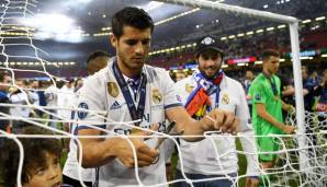 Platz 20 - 66 Millionen Euro: Alvaro Morata im Sommer 2017 von Real Madrid zum FC Chelsea.