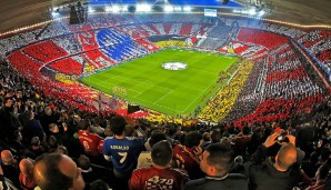 Wenn ein ganzes Stadion eine Choreo trägt, ist sie besonders beeindruckend. Hier versuchen die Bayern-Fans, ihre Mannschaft gegen Real Madrid ins CL-Finale zu peitschen