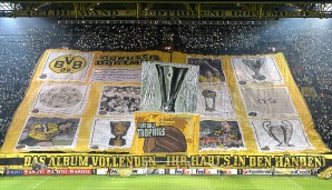 Als es zwei Jahre später im Frühjahr 2016 "nur" in der Europa-League gegen Porto um das Weiterkommen ging, gaben die Fans des BVB die Marschroute vor. "Das Album beenden, Ihr habts in den Händen"