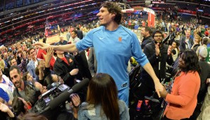 PLATZ 10: Boban Marjanovic, 224 cm, Spurs, Pistons, Clippers, Sixers und Mavs: Big Boban spielt zwar meist nur wenige Minuten, in diesen ist er aber ein Stats-Monster. Und er hat jede Menge Persönlichkeit: Boban war im Kinofilm "John Wick 3" mit dabei.