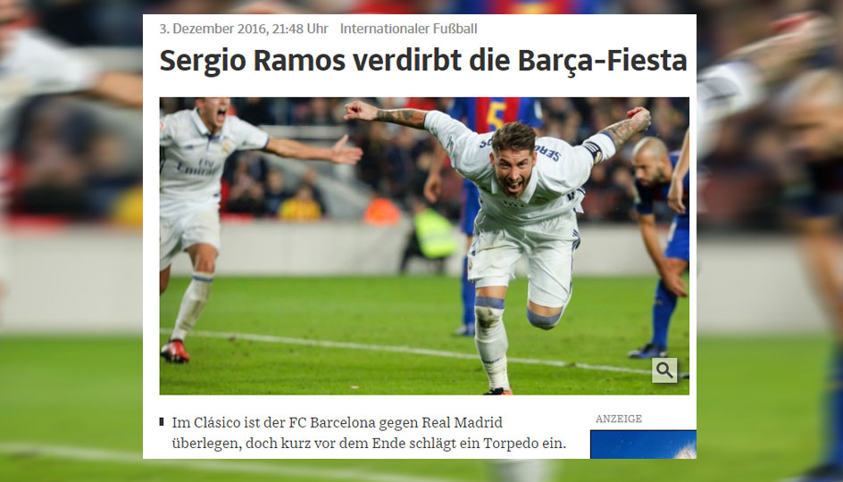 Die SZ sah die gemütliche, ausgelassene Fiesta für die Katalanen schon kommen - doch dann kam Ramos