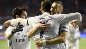 Platz 2: Real Madrid: Im spannenden Dreikampf der Primera Division hat Real momentan die Nase vorne. In der CL League schafften sie es aber nur auf den zweiten Platz hinter dem BVB. Gegen Neapel muss der Titelverteidiger aufpassen.