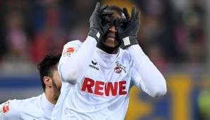 Platz 31: Anthony Modeste (1. FC Köln), Großchancen: 29, Quote: 55,17 Prozent - Tore insgesamt: 22