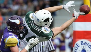 Böhringer kam erst 2015 - mit ganzen drei Jahren Football-Erfahrung im Gepäck - in die GFL zu den Schwäbisch Hall Unicorns. Dort explodierte der Receiver förmlich, 1.461 Yards und 16 Touchdowns sicherten ihm den Titel des "Rookie des Jahres"