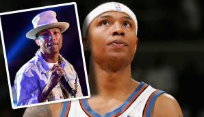 Der eine trägt Hut, der andere Stirnband: Pharell Williams und Caron Butler könnten Brüder sein.