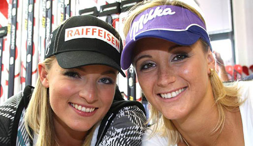 Gut (SUI) und Michaela Kirchgasser (AUT, beide Ski alpin)