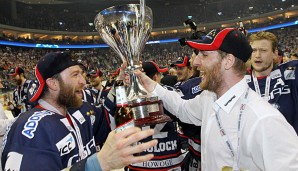 Andre Rankel (r.) wurde mit den Eisbären Berlin sieben Mal Deutscher Meister