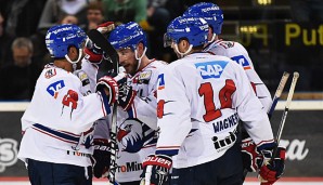 Adler Mannheim durften zum achten Mal in Serie jubeln