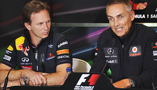 Christian Horner (l.) und Martin Whitmarsh haben den Motorenstreit auf die Spitze getrieben