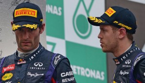 Bei Red Bull lautet das Duell Sebastian Vettel (r.) gegen Mark Webber