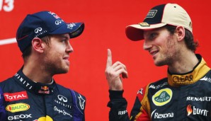 Sebastian Vettel (l.) setzt sich auch im Driver-Ranking zum Rennen in der Nähe von Delhi durch