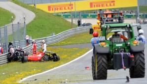 Ausstieg. Kimi Räikkönen legte mit Fernando Alonso in Spielberg einen No-Power-Walk ein