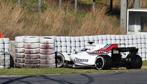 Lance Stroll sorgte mit seinem Unfall für ein Ende der Testfahrt