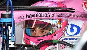 Havaianas wirbt auf dem Halo von Force India.