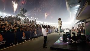 Lewis Hamilton nach seinem Sieg beim Singapur-GP.