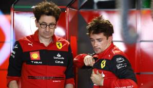 Mattia Binotto und Charles Leclerc sehen in der WM gegen Red Bull und Max Verstappen kein Land.