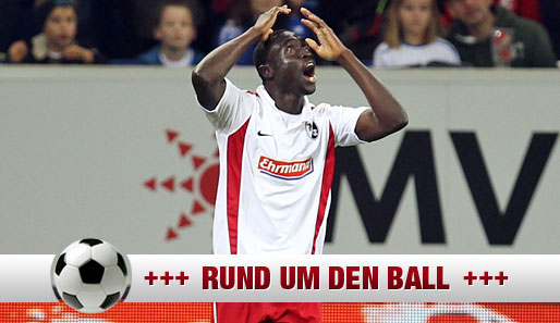 Papiss Cisse vom SC Freiburg ist mit 15 Toren derzeitiger Führender in der Bundesliga-Torjägerliste