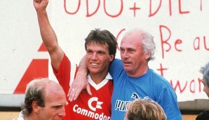 Feierten gemeinsam große Erfolge: Udo Lattek (r.) und Lothar Matthäus