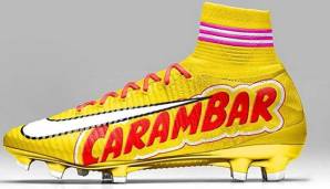 ...die Schuhe im Carambar-Design.