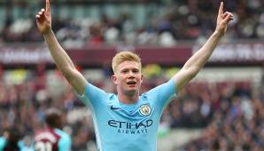 Platz 1: Kevin de Bruyne (Manchester City) - Gesamtstärke 91.