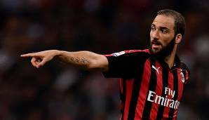 Platz 38: Gonzalo Higuain (AC Milan, ST) - 88