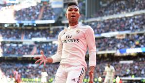 Casemiro (Real Madrid, Defensives Mittelfeld): 87.