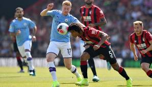 Kevin De Bruyne (Manchester City, Offensives Mittelfeld): 91.